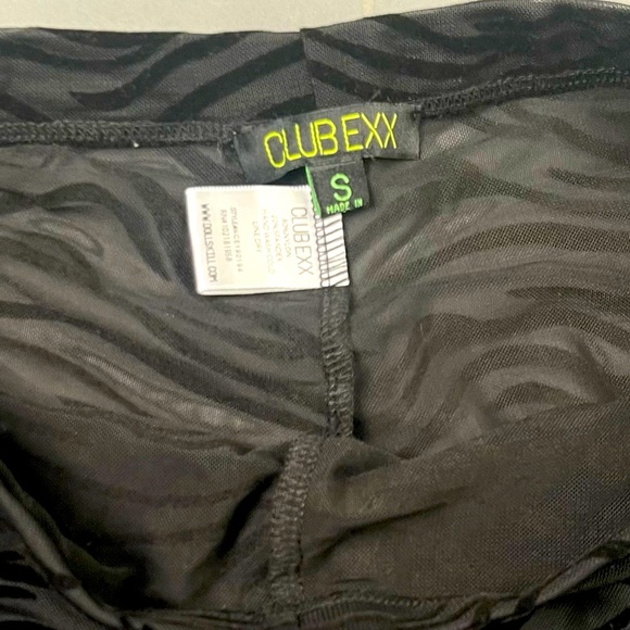 NWOT Club Exx Semi-Sheer Zebra Striped Flare Leg Pants - Picture 4 of 4